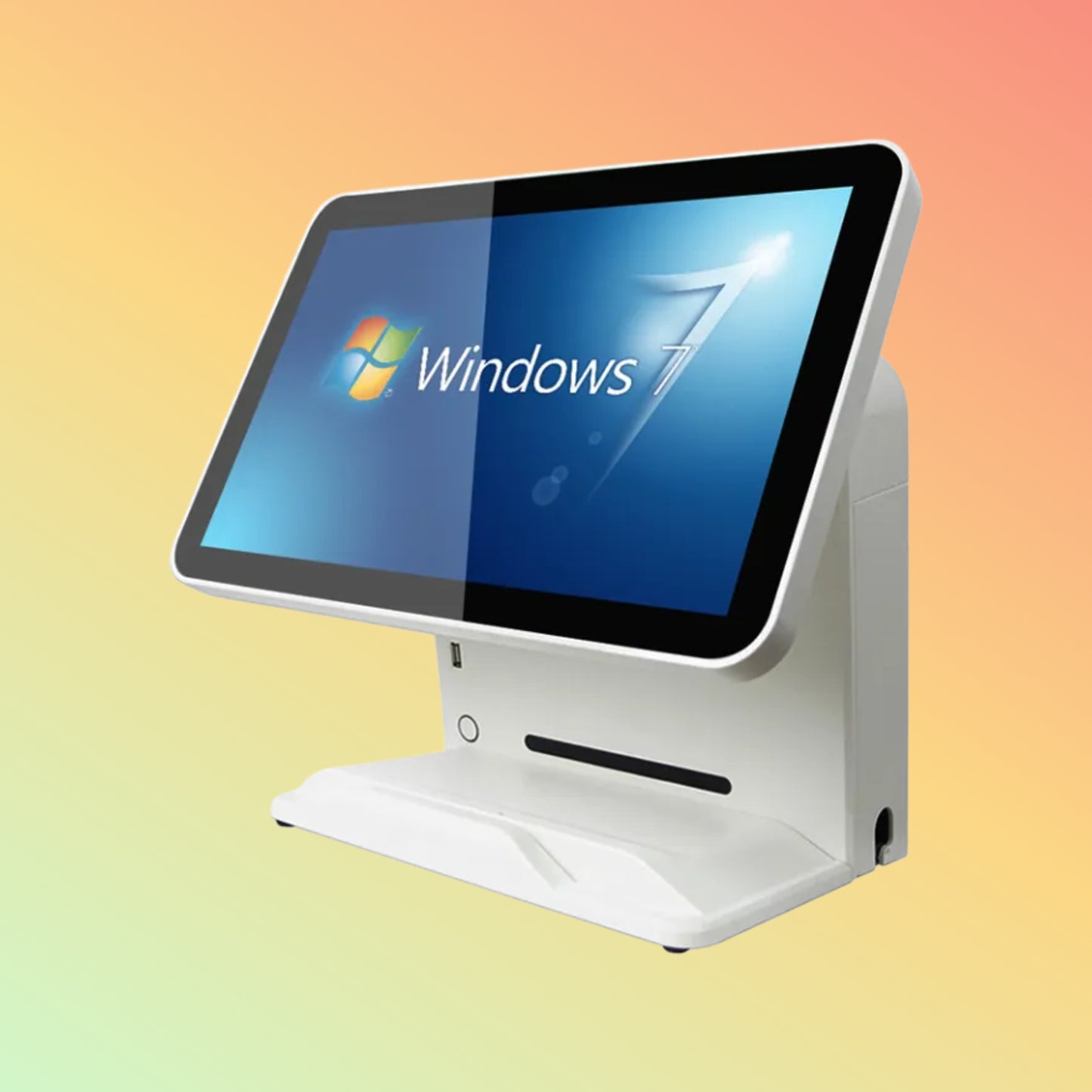 CARAVPOS - Epos Machine Terminal Windows Pc Device Tablet Billing Machine 15.6 Inch White With Card Reader Pos System Pos System