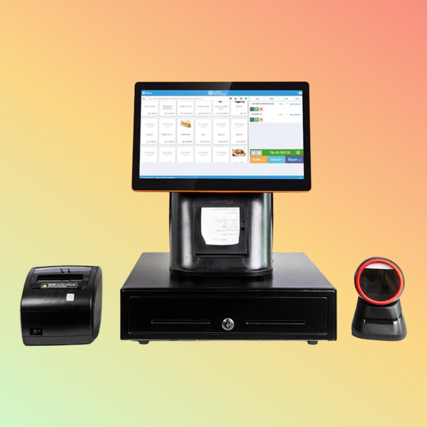 CARAVPOS - Android Windows Smart 6 Digit Pin Device Terminal All-In-One Hardware Computer Restaurant Pos System Pos System