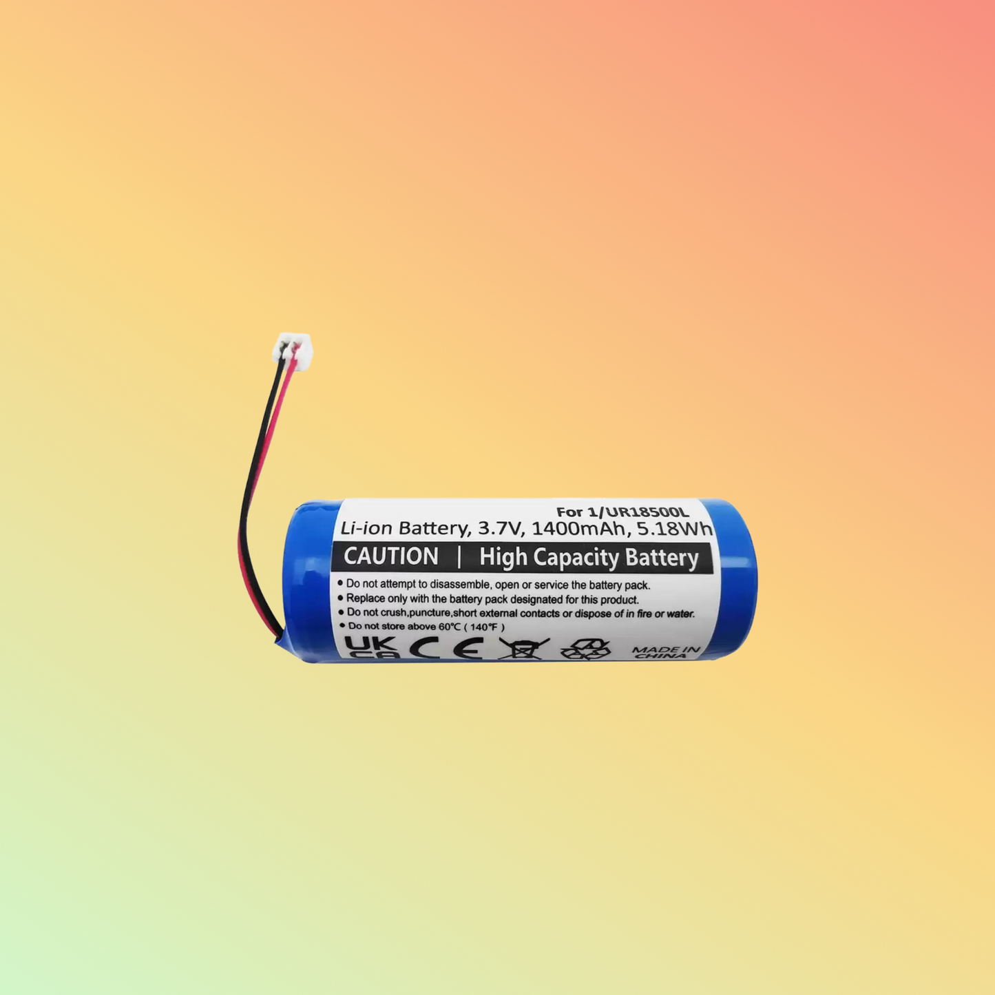 Batterea battery replacement for Wella Xpert HS71 replaces 1/UR18500L Li-ion 3.7V 1400mAh