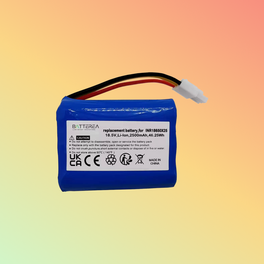 Batterea Battery Replacement for Philips INR18650X25 2500mAh 18.5V, Li-ion