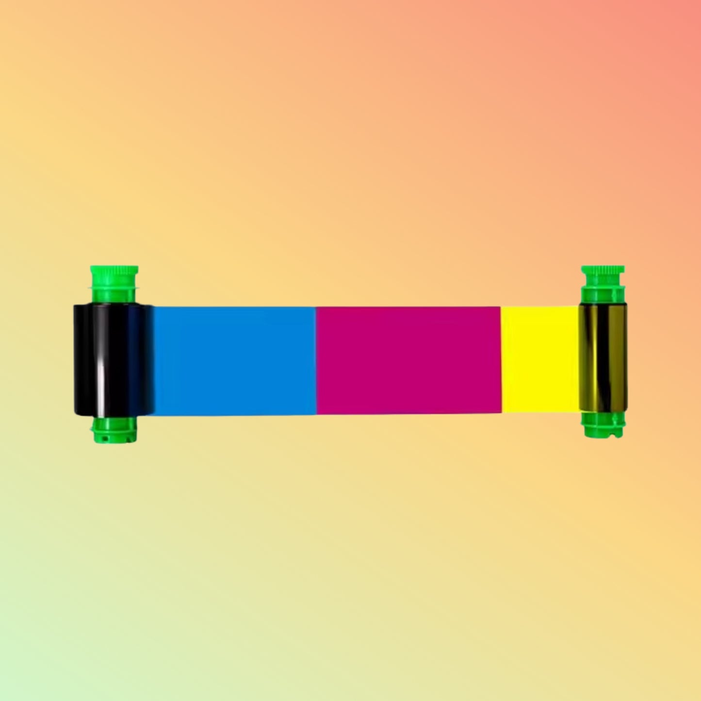66200360 YMCKO Full Panel Color Ribbon 200 Prints Compatible for TP-9000 TP-9100 TP-9200 Card Printer
