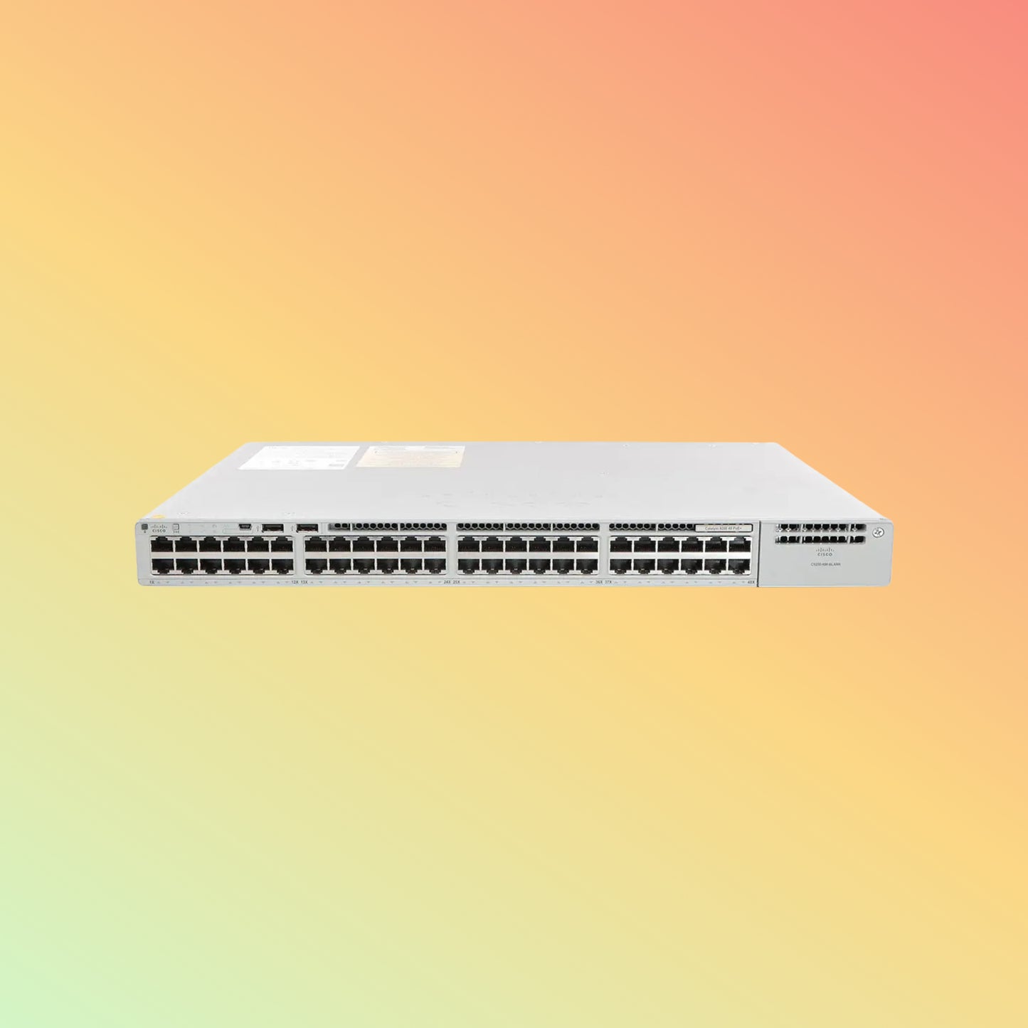 CISCO Catalyst C9200 – 400Gbps, 48xRJ45, 740W PoE, Essentials