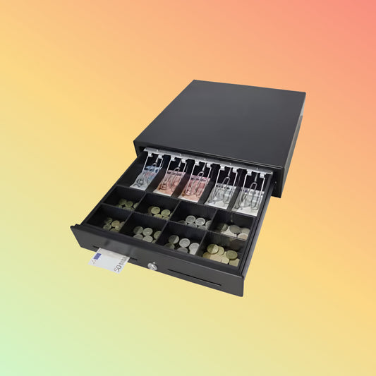 MAKEN SK-410 metal cash box heavy-duty slide 4/5/6/8 bills 8 coins 12V money cash drawer