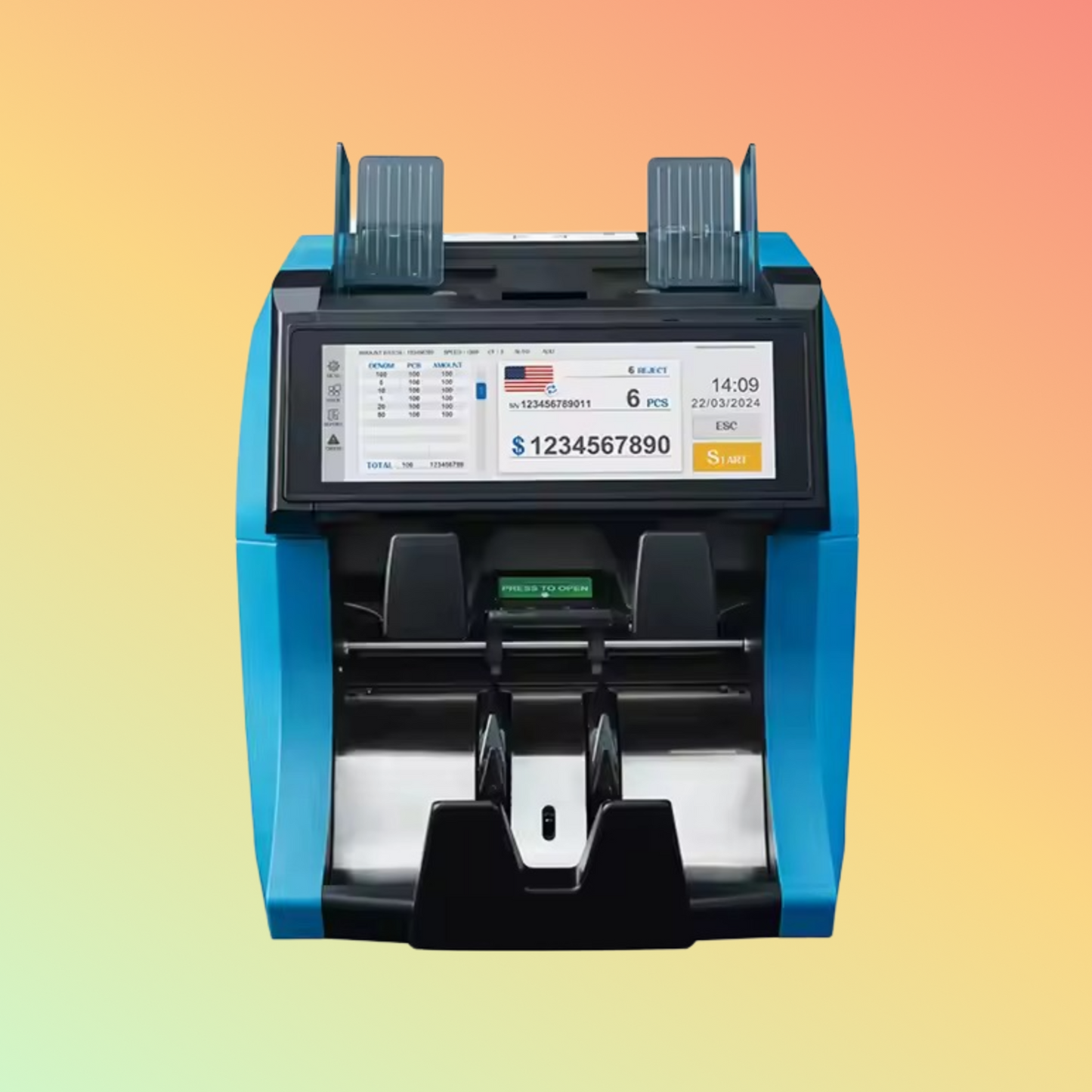 NUMEN Two Pockets Bill Banknote Cash Money Note Currency Sorter Mixed Money Counting Machine