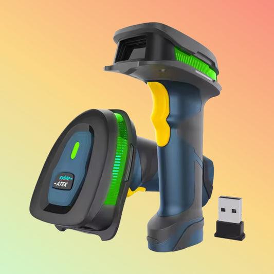 Syble AK-T500RB 1D/2D Wireless Barcode Scanner with USB & RS232